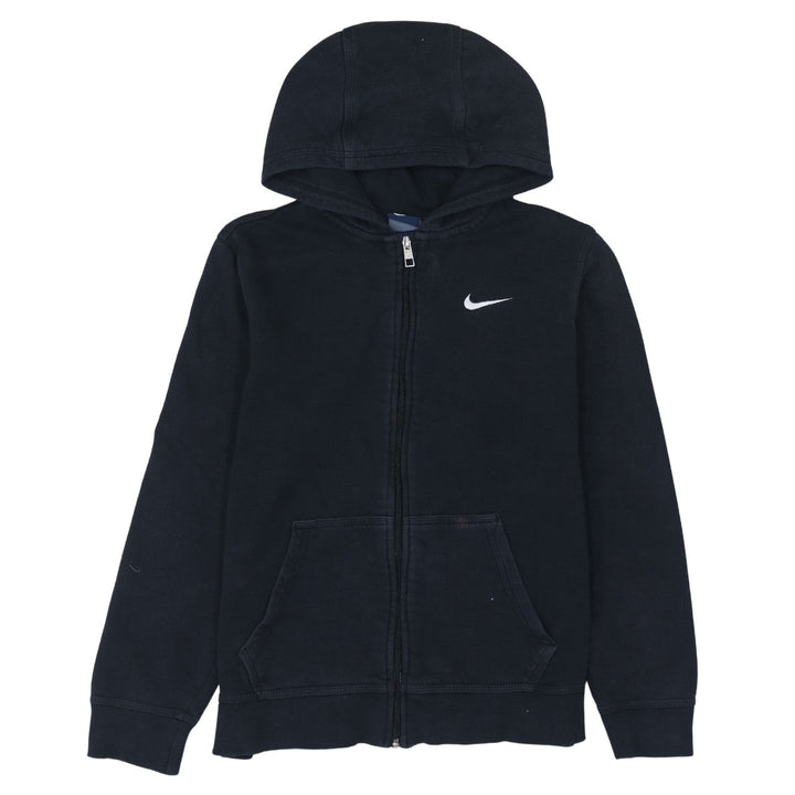 Nike Boys Black Full Zip Hoodie XL 13-15 Years Fleece Lined