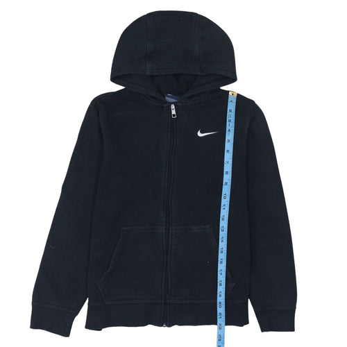 Nike Boys Black Full Zip Hoodie XL 13-15 Years Fleece Lined