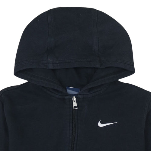 Nike Boys Black Full Zip Hoodie XL 13-15 Years Fleece Lined