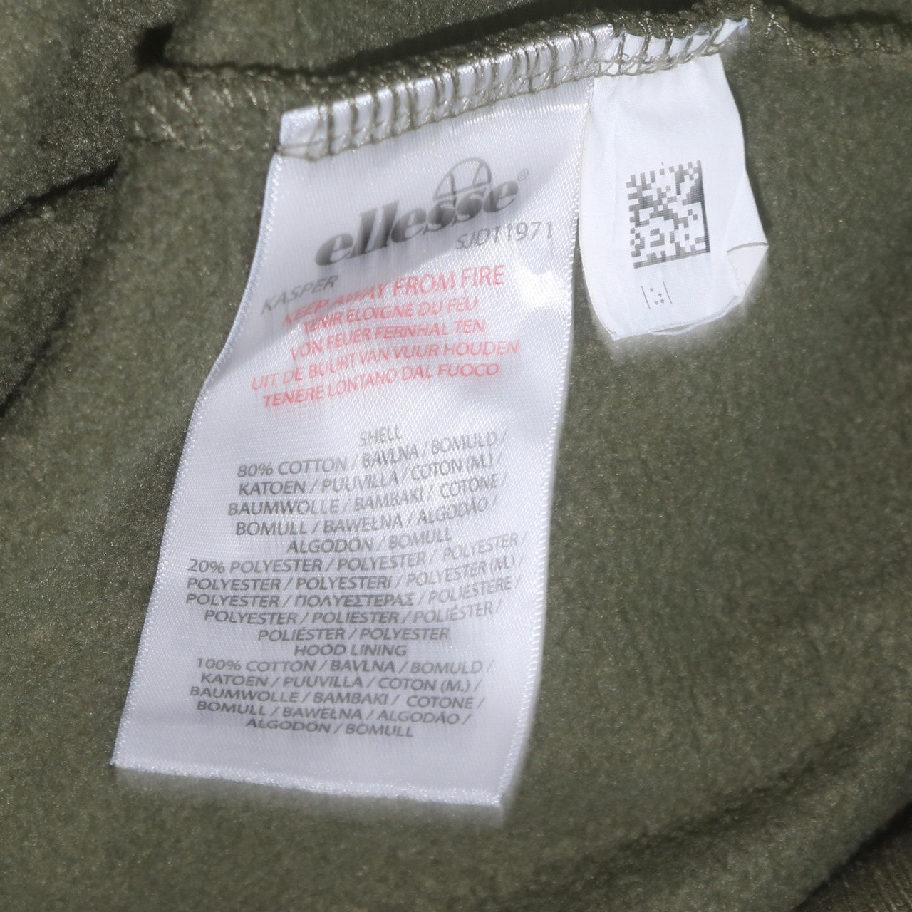 Ellesse Men's Green Pullover Hoodie Size S Regular Fit Logo