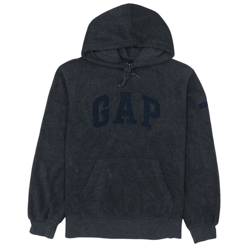 GAP Men Grey Pullover Hoodie XS Logo Fleece Sweatshirt