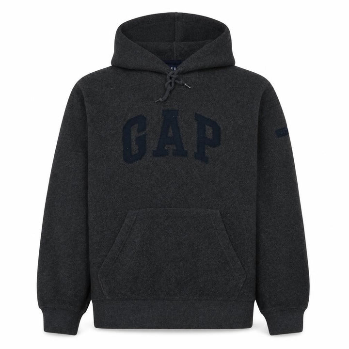 Gap Men Grey Pullover Hoodie XS Logo Fleece Sweatshirt