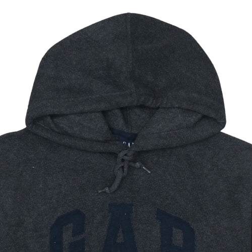 GAP Men Grey Pullover Hoodie XS Logo Fleece Sweatshirt