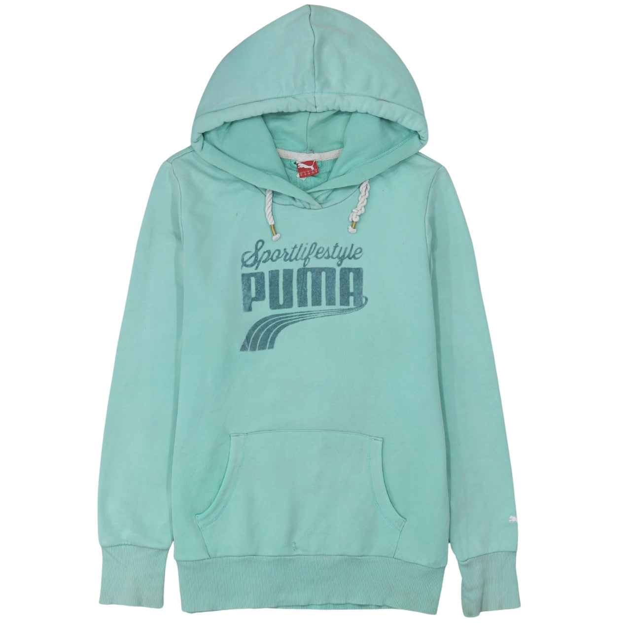 Puma Women's Mint Green Hooded Pullover Sweatshirt Size 16