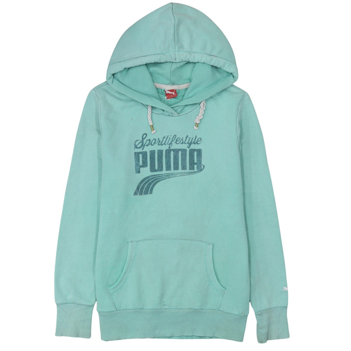 Puma Women's Mint Green Hooded Pullover Sweatshirt Size 16