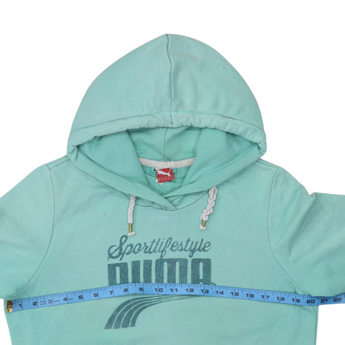 Puma Women's Mint Green Hooded Pullover Sweatshirt Size 16