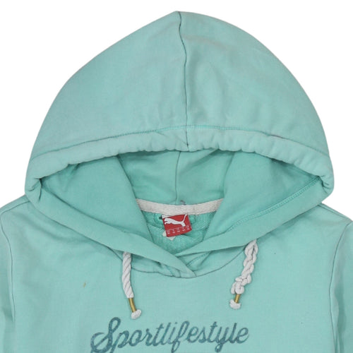 Puma Women's Mint Green Hooded Pullover Sweatshirt Size 16
