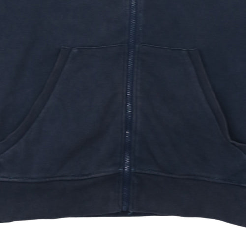 Quiksilver Men's Blue Colour Block Full Zip Hoodie Size XL