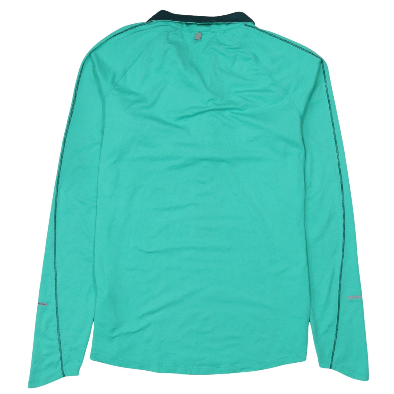 Nike Men's Green Dri-FIT Long Sleeve 1/4 Zip Running Top L
