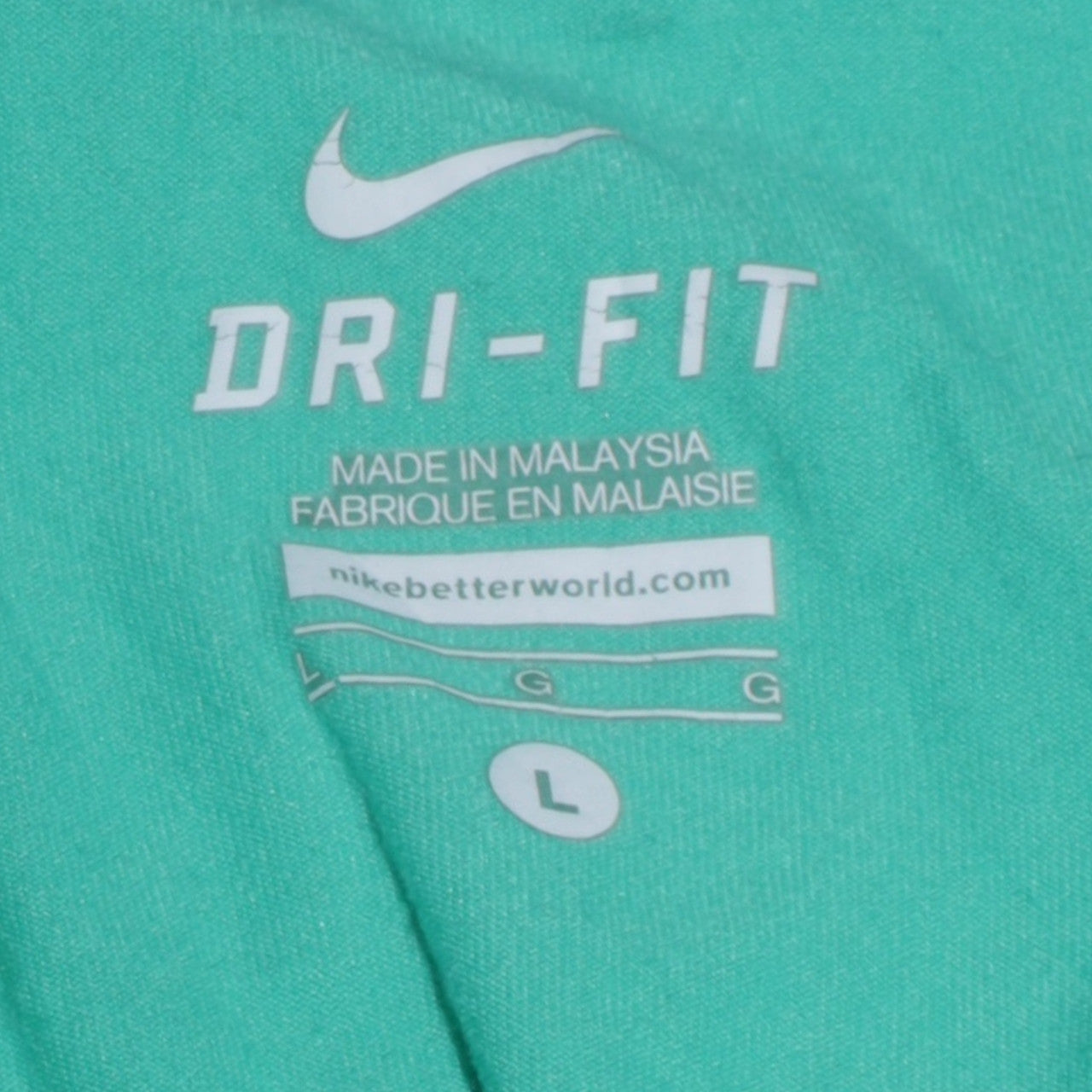 Nike Men's Green Dri-FIT Long Sleeve 1/4 Zip Running Top L