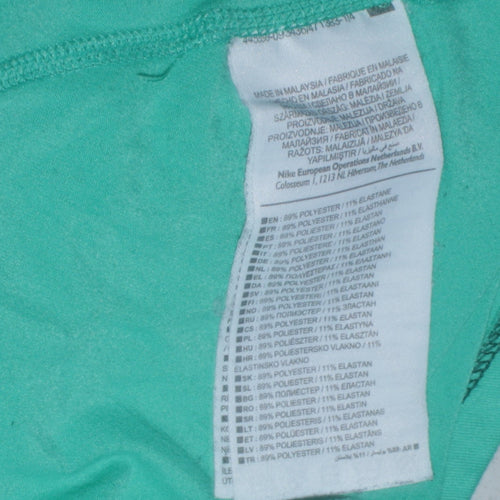 Nike Men's Green Dri-FIT Long Sleeve 1/4 Zip Running Top L