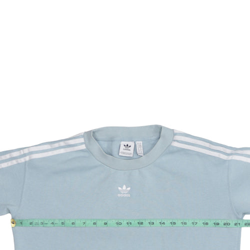 Adidas Women Blue Crew Neck Pullover Sweatshirt XS