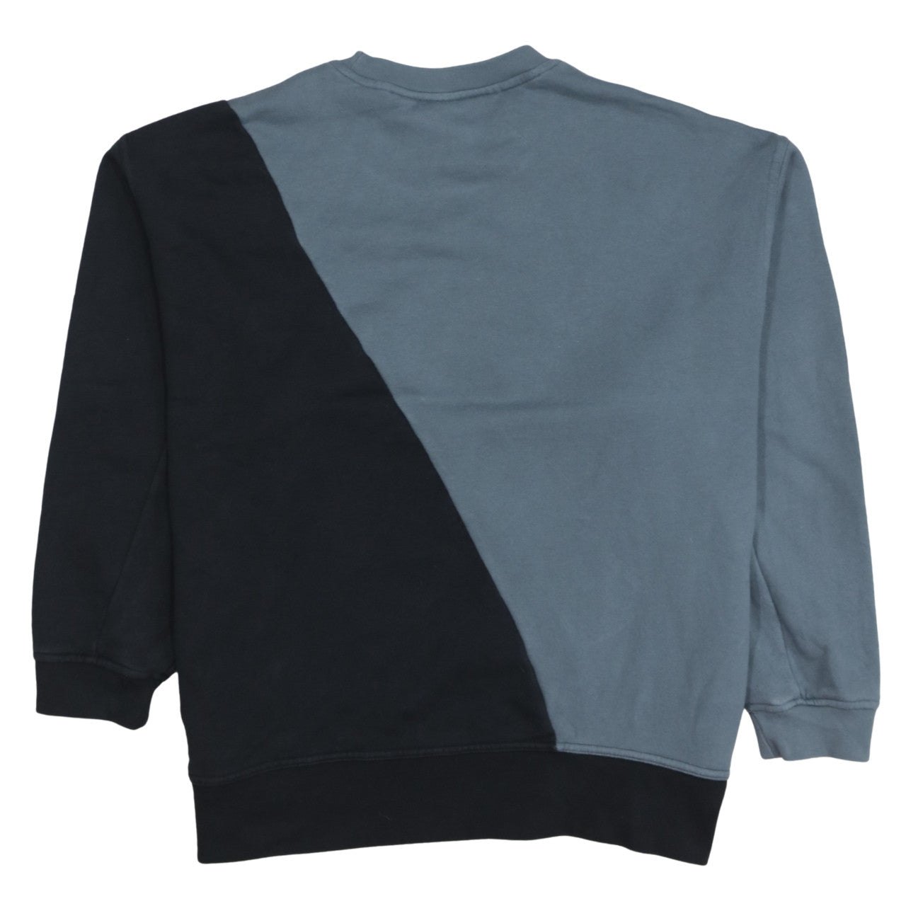 Adidas Women's Blue & Black Colourblock Crew Neck Sweatshirt Size 14