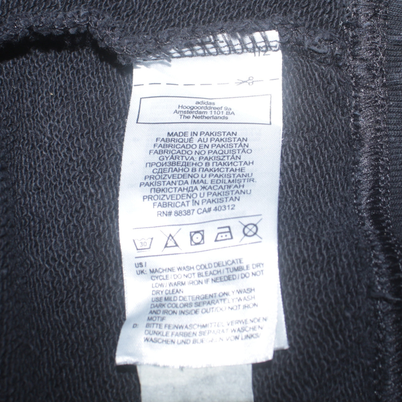 Adidas Women's Blue & Black Colourblock Crew Neck Sweatshirt Size 14