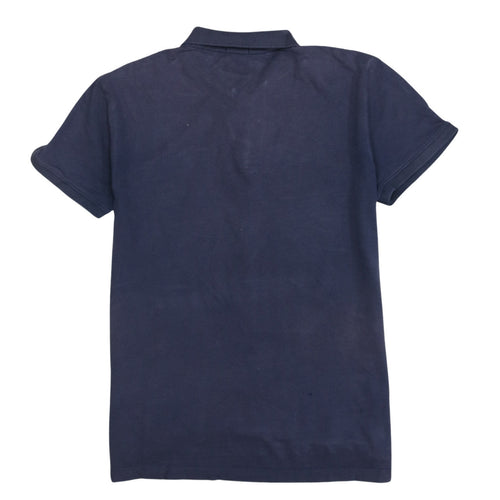 Tommy Jeans Men's Blue Regular Fit Cotton Polo Shirt L