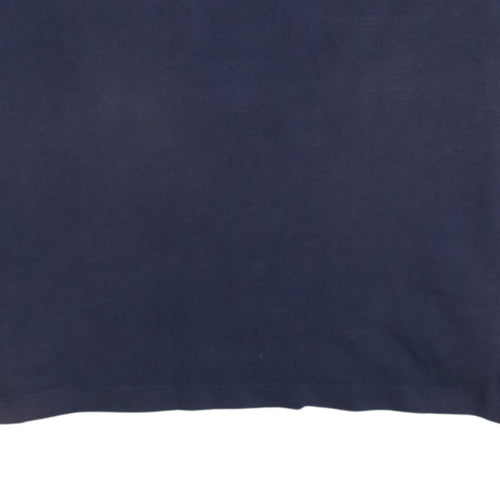 Tommy Jeans Men's Blue Regular Fit Cotton Polo Shirt L