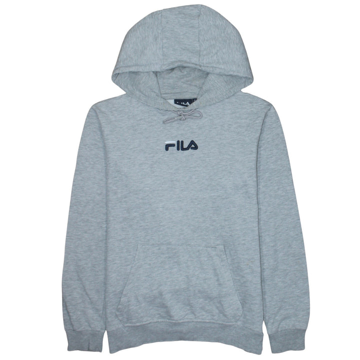 FILA Men's Small Grey Pullover Hoodie Embroidered Logo