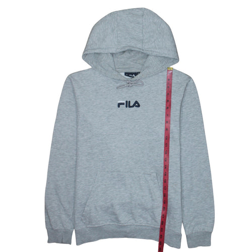 FILA Men's Small Grey Pullover Hoodie Embroidered Logo