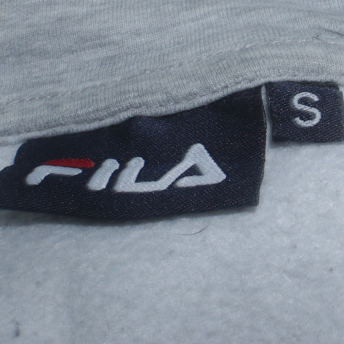 FILA Men's Small Grey Pullover Hoodie Embroidered Logo