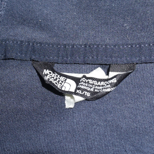 The North Face Boys Navy Full Zip Hoodie XL Cotton Blend Casual