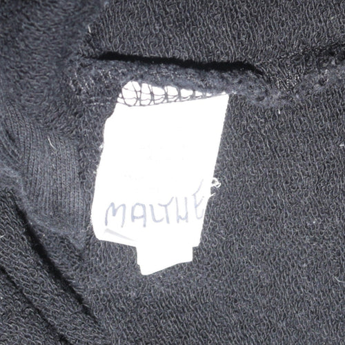 Stussy Mens Black Medium Button Up College Sweatshirt Jacket