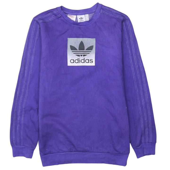 Adidas Boys Purple Crew Neck Sweatshirt XL 15-16 Years Pullover Logo Style