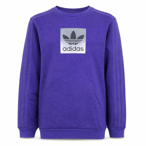 Adidas Boys Purple Crew Neck Sweatshirt XL 15-16 Years Pullover Logo Style