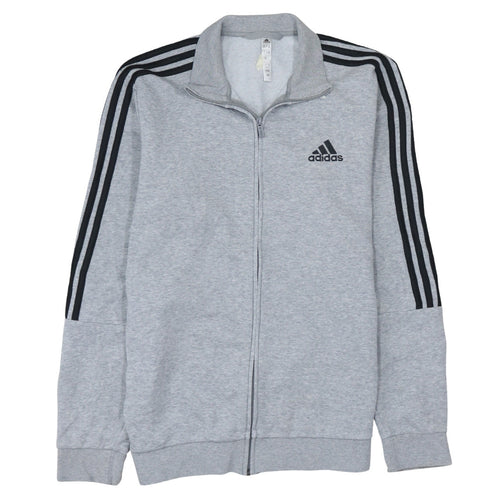 Adidas Mens Grey Full Zip Sweatshirt Jacket Size M Regular Fit