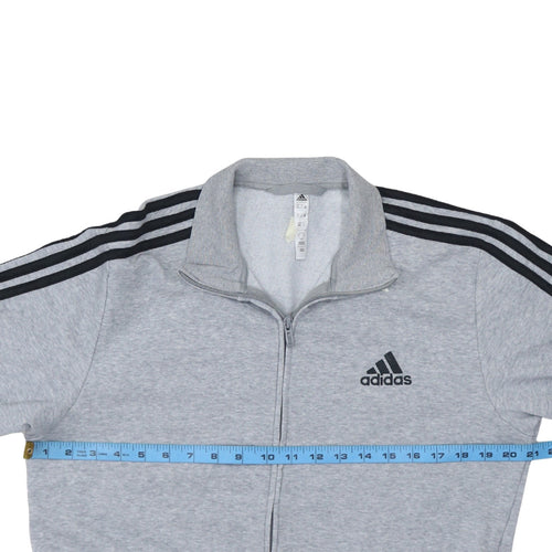 Adidas Mens Grey Full Zip Sweatshirt Jacket Size M Regular Fit