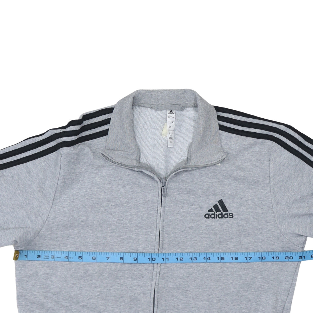 Adidas Mens Grey Full Zip Sweatshirt Jacket Size M Regular Fit