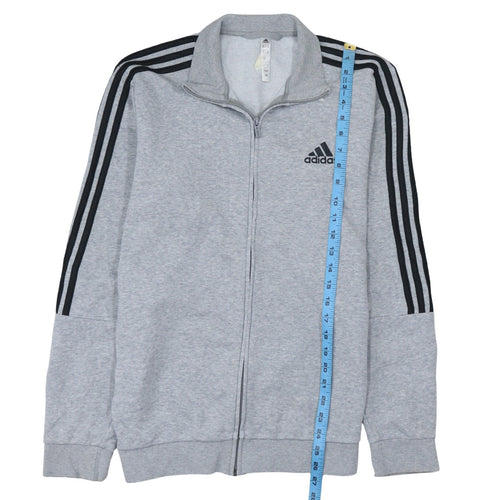 Adidas Mens Grey Full Zip Sweatshirt Jacket Size M Regular Fit
