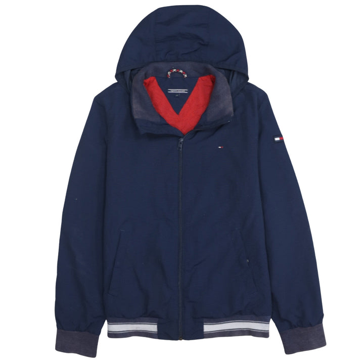 Tommy Hilfiger Boys Blue Hooded Windbreaker Jacket Size 14 Years