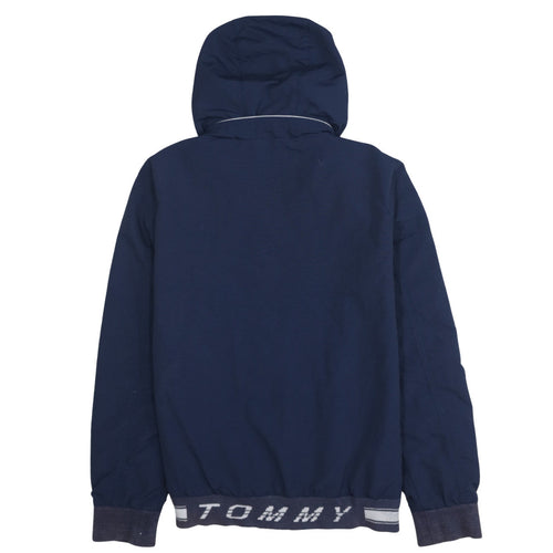 Tommy Hilfiger Boys Blue Hooded Windbreaker Jacket Size 14 Years