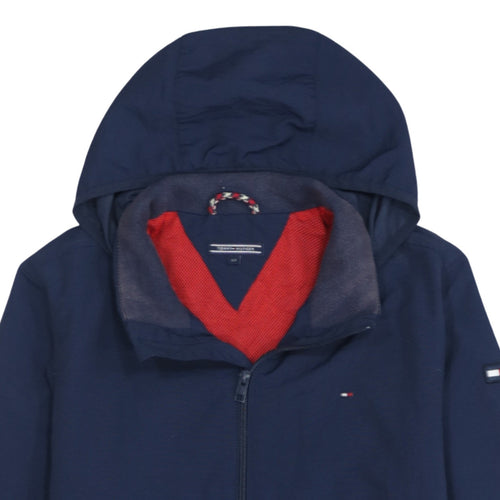Tommy Hilfiger Boys Blue Hooded Windbreaker Jacket Size 14 Years