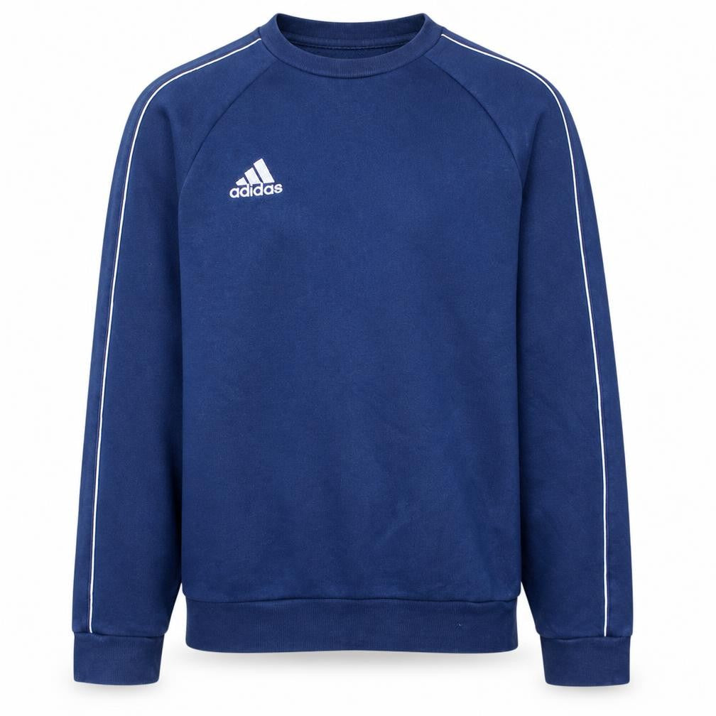 Front view of Adidas Men's Blue XS Crew Neck Pullover Sports Sweatshirt