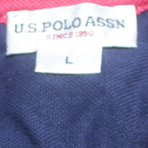 U.S. Polo Assn. Men's Blue Regular Fit Cotton Polo Shirt L