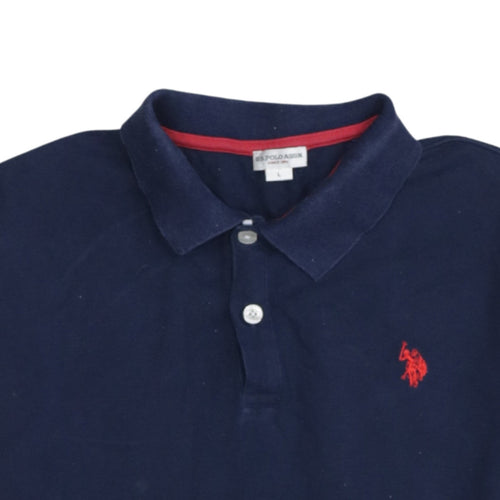 U.S. Polo Assn. Men's Blue Regular Fit Cotton Polo Shirt L