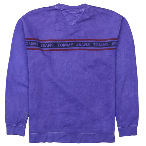 Tommy Jeans Men's Purple Logo Crew Neck Sweatshirt Size M