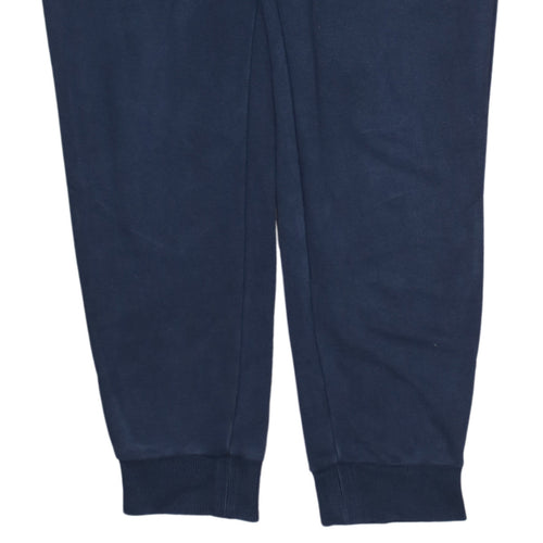 Adidas Womens Blue Jogger Sweatpants L Fleece Tapered Trousers