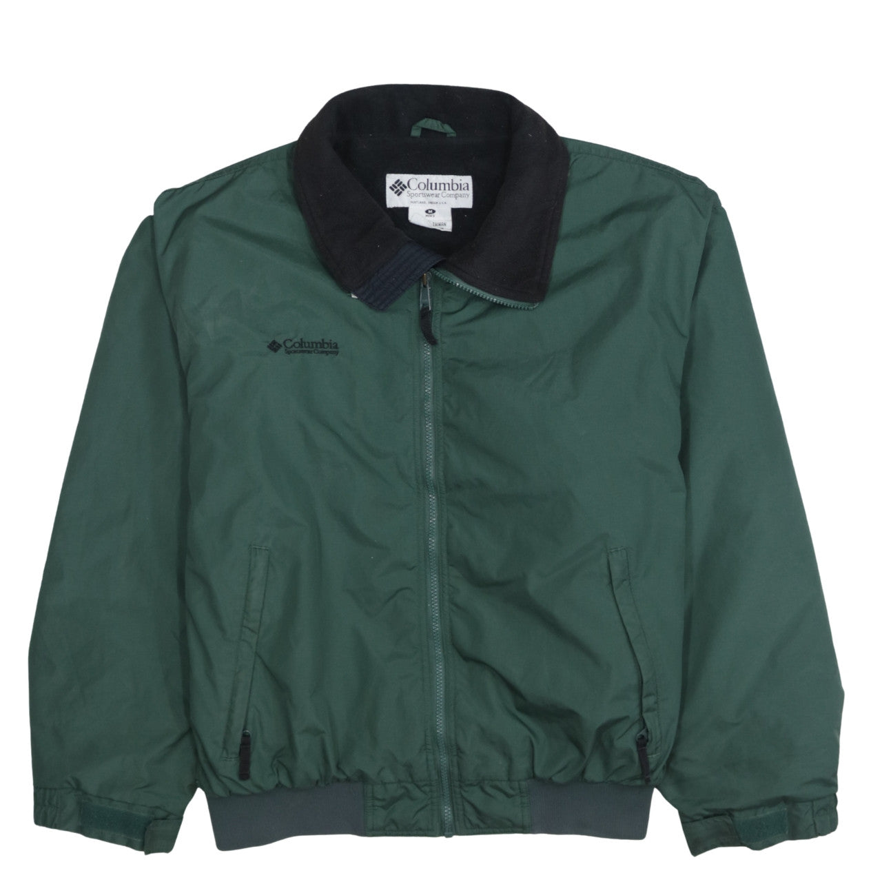 Columbia Men's Green Bomber Jacket M Nylon Outdoor Casual