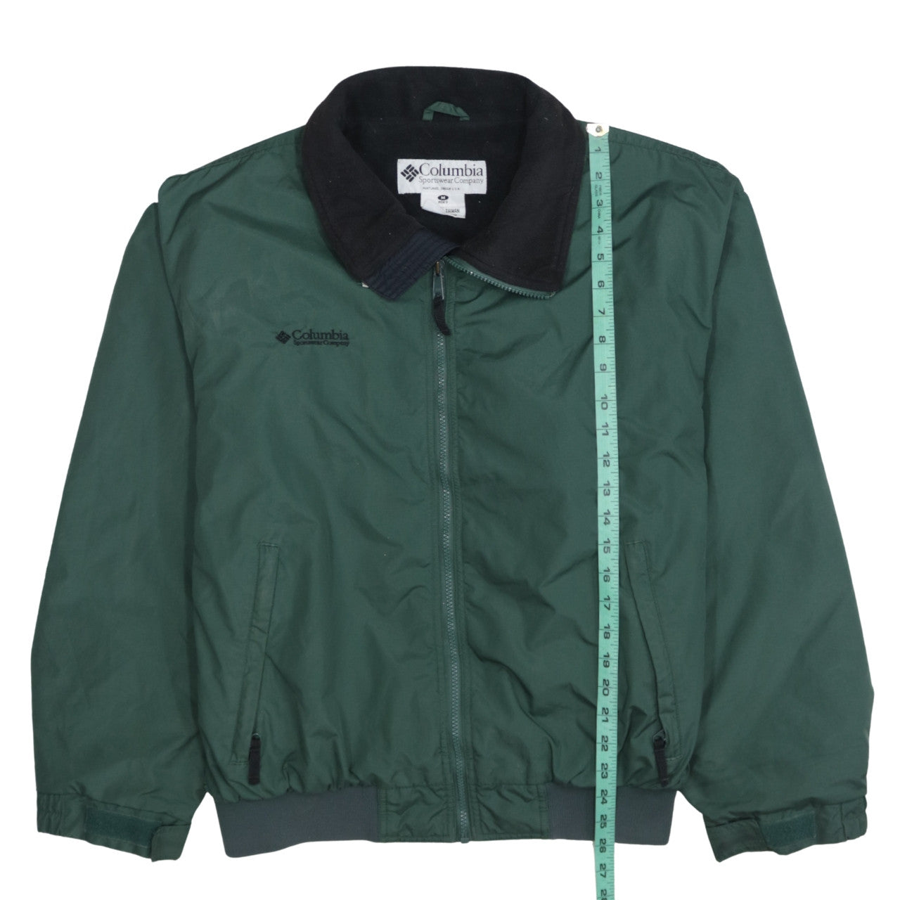 Columbia Men's Green Bomber Jacket M Nylon Outdoor Casual