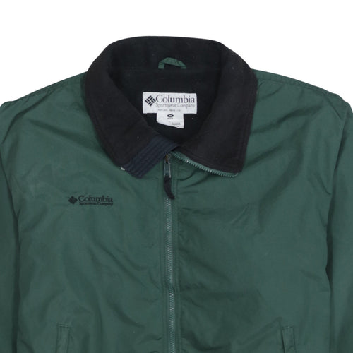 Columbia Men's Green Bomber Jacket M Nylon Outdoor Casual