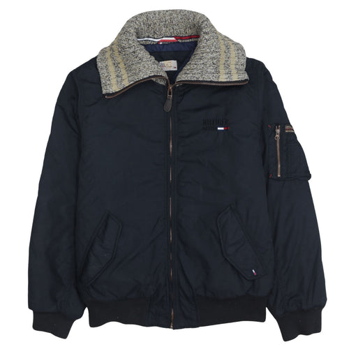 Tommy Hilfiger Men Blue L Bomber Jacket Nylon Winter Coat