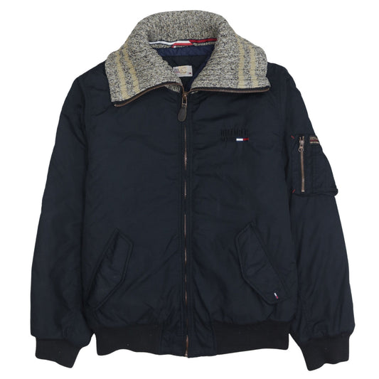 Tommy Hilfiger Men Blue L Bomber Jacket Nylon Winter Coat