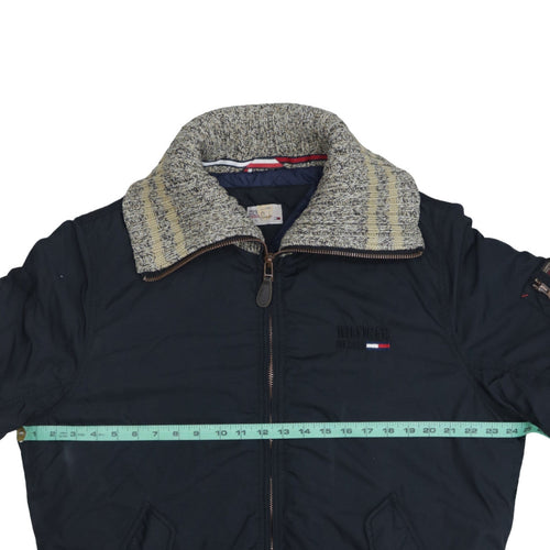 Tommy Hilfiger Men Blue L Bomber Jacket Nylon Winter Coat