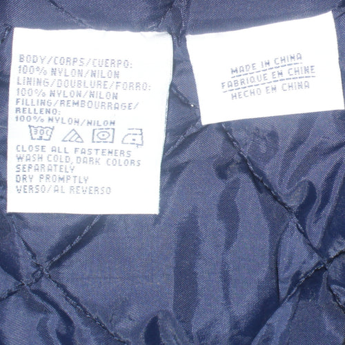 Tommy Hilfiger Men Blue L Bomber Jacket Nylon Winter Coat