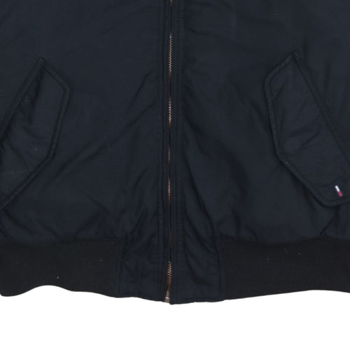 Tommy Hilfiger Men Blue L Bomber Jacket Nylon Winter Coat
