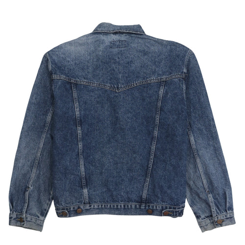 Wrangler Men's Blue Denim Basic Jacket L Regular Fit Classic Style
