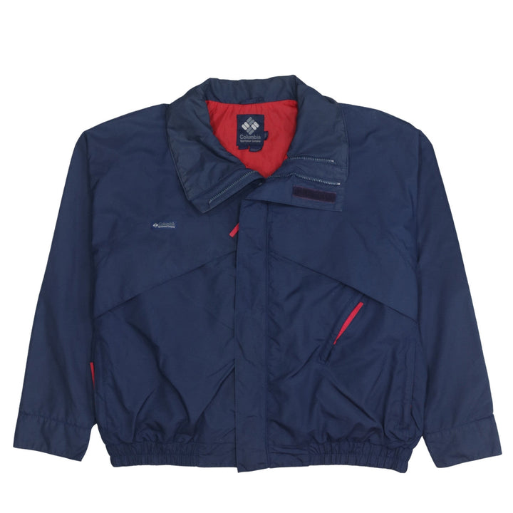 Columbia Men's Blue M Windbreaker Jacket with Red Lining