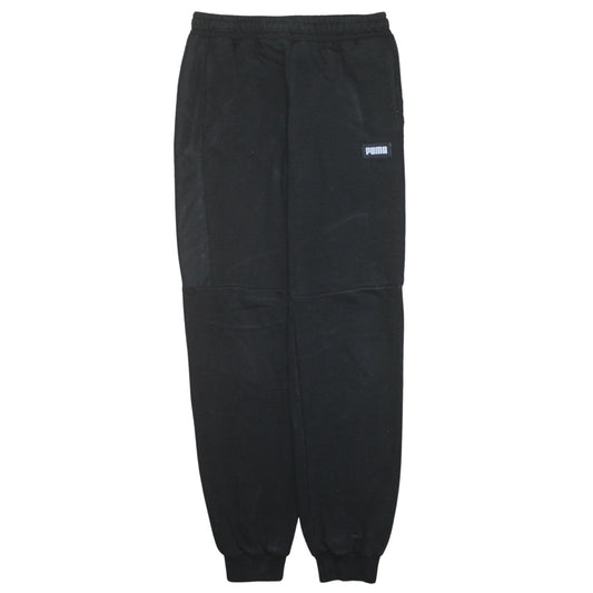 Puma Boys Black Jogger Sweatpants 14 Years Cotton Blend Fleece Trousers